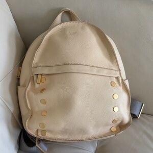 Hammitt Cream Backpack with Gold Details